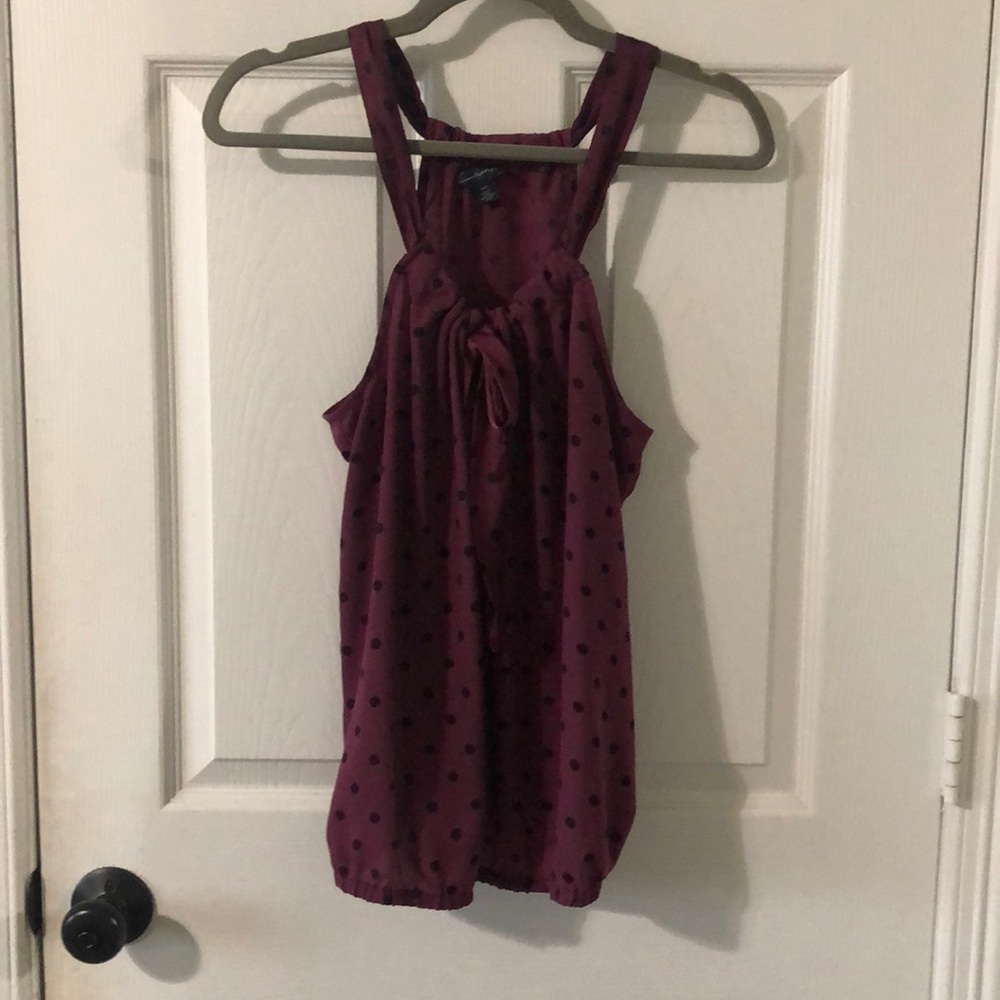 Polkadotted tank top